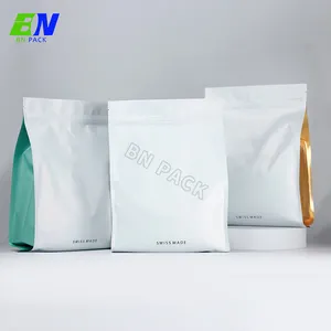 12 oz 32 oz 80 oz OEM Custom Price Packing Arabica Java Roasted Coffee Beans Square Pouch Ice Coffee protein powder Package