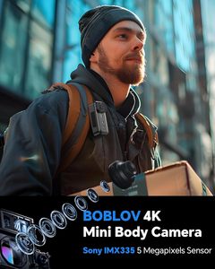 BOBLOV F5 Mini 2,7 K 2160P HD Video <span class=keywords><strong>Recorder</strong></span> Cámara DE SEGURIDAD Cámara de desgaste corporal portátil con soporte para casco para viajes en bicicleta - Product Image 2