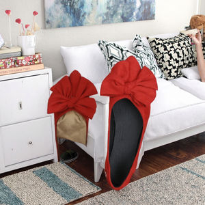 Chaussures plates en daim légères pour femmes en gros, chaussures décontractées à enfiler avec bout pointu, nœud, respirantes et douces, style de marche - Product Image 3