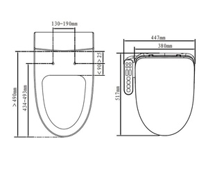Inodoro Inteligente de Lujo <span class=keywords><strong>Nuca</strong></span> con Bidé Eléctrico y Asiento Inteligente - Product Image 2