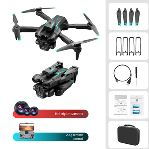 Nouveau produit transfrontalier S19 Drone à trois caméras Photographie aérienne Évitement des obstacles Quadricoptère pliable Télécommande - Product Image 6