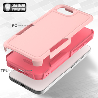 Coque de téléphone portable pour iPhone 17e, coque antichoc colorée pour iPhone, coque blindée 2 en 1 en PC et TPU