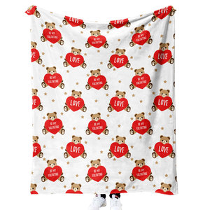 Love Franela Manta Diseño personalizado Día de San Valentín Impresión digital <span class=keywords><strong>Aire</strong></span> acondicionado Manta Siesta Sofá Cama Manta suave - Product Image 4