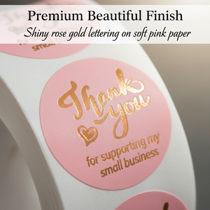 1 Inch Round Waterproof PLA Paper Stickers Easy to Remove Food <b>Packaging</b> <b>Labels</b> with Gold Foil Printing - Product Image 2