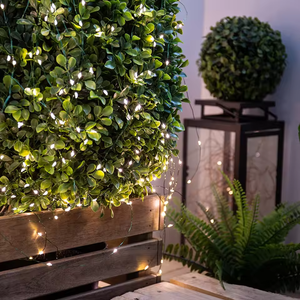 Décoration de Noël : Lumières <span class=keywords><strong>LED</strong></span> vertes à piles avec fil de cuivre <span class=keywords><strong>micro</strong></span> et télécommande pour pots et créations artisanales - Product Image 4