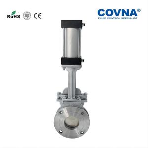 วาล์วแบบมีดตัดชนิดหน้าแปลน COVNA ขนาด 4 นิ้ว วาล์วแบบมีดตัดสแตนเลสแบบใช้ลม วาล์วแบบมีดตัดสำหรับของเหลวข้น - Product Image 2