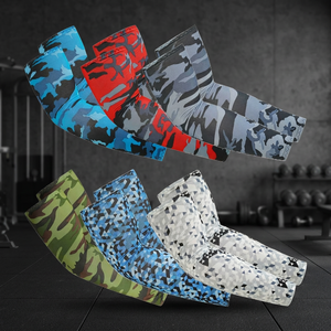 Manchons de cyclisme camouflage anti-UV unisexe adulte en Spandex et Polyester, ajustement sans couture - Product Image 3