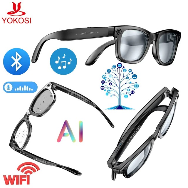 OEM/ODM for Bluetooth Smart Glasses 8 Million Pixels Simultaneous Translation AI Function Sunglasses Augmented Reality Glasses