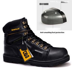 Botas de trabajo clásicas de invierno para hombre, zapatos de seguridad de piel de vaca antigolpes Tough Guy con protección de pie de gran tamaño y capa de dedo gordo - Product Image 2