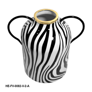 Vase à fleurs en émail élégant pour la décoration de la maison, centre de table moderne, décoration de salon, cadeau parfait pour l'inauguration d'une maison - Product Image 2