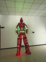 Costume de robot dansant réaliste 3D pour adultes, LED, cosplay, inspiré des films et de la télévision, costume lumineux pour boîte de nuit