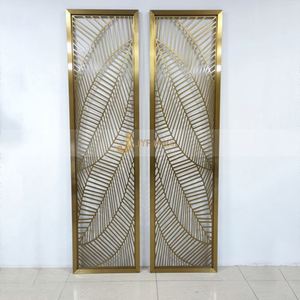 EX541 Modern Laser Cut Foldable Stainless Steel <b>Screen</b> Divider for Hotel Lobby Interior <b>Decoration</b> Architectural Project - Product Image 3