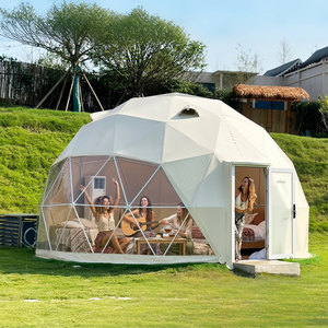 Dôme géodésique extérieur quatre saisons en PVC de luxe, diamètres personnalisés, <span class=keywords><strong>serre</strong></span> transparente, tente pour événements de glamping - Product Image 4