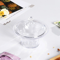 Botol bening transparan awet, pot gula & krimer bahan akrilik pot gula dengan sendok