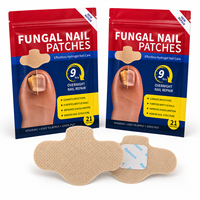 Patchs de réparation d'ongles en hydrogel de qualité médicale à marque privée, lot de 21 pièces pour le traitement et la réparation des ongles d'orteil atteints de mycose