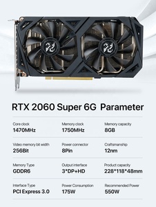 การ์ดจอ Geforce RTX2060 Super 8GB สำหรับพีซี RTX2060 6GB 8Pin พัดลมคู่ การ์ดแสดงผลสำหรับเล่นเกม การ์ดแสดงผลราคาประหยัด การ์ดแสดงผลวิดีโอ - Product Image 3