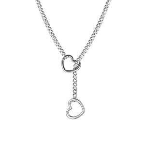 Kalung Panjang Model Cuban dari Tembaga yang Dapat Disesuaikan, dengan Gantungan Bentuk Hati, Lingkaran, dan Rantai Geser Gaya Hiphop untuk Wanita dan Pria, Grosir 2026 - Product Image 1