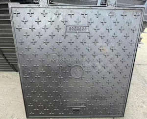 주철 맨홀 커버 및 프레임, 둥근 정원 마당 정화조 뚜껑 진입로 용 매입형 하수 커버 - Product Image 1