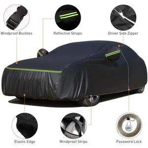<span class=keywords><strong>Housse</strong></span> de voiture imperméable pour Chevrolet Camaro 2010-2023 avec fermeture éclair sur la porte pour la protection contre le soleil, la pluie, la neige, les UV et la poussière, utilisation intérieure et extérieure - Product Image 3