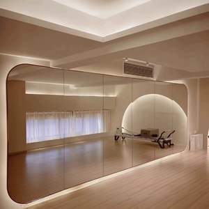 Specchio <span class=keywords><strong>LED</strong></span> <span class=keywords><strong>per</strong></span> Palestra e Studio Yoga, Montabile a Parete e a Pavimento, con Funzione di Cambio Colore - Product Image 3