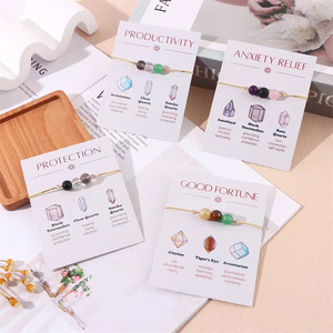 批发水晶手链手工天然水晶珠灵气水晶手链挂件配卡片礼品 - Product Image 4