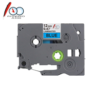 Ruban pour étiqueteuse Tz2-231 noir sur blanc 12 mm pour Tze Tz 231, cassette d'étiquettes laminées