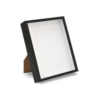 Cadre artistique 3D Shadow Box en bois massif noir et blanc avec plexiglas - Product Image 2