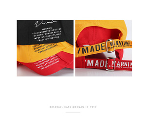 Thể thao ngoài trời đường phố thời trang cặp vợ chồng dây đeo dài vịt lưỡi thoáng khí không thấm nước 100% Bông ngọc trai kim loại khóa Mũ bóng chày - Product Image 2