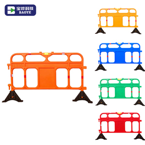 Barrière de contrôle des foules, événement, défilé, barrière connectable, légère, garde-corps en plastique HDPE, réfléchissant prismatique haute intensité - Product Image 2