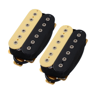 Một Bộ 6 dây đàn Guitar điện pickups Humbucker kép trong dòng có thể điều chỉnh 12pcs Hex vít Pickup ngà & Đen - Product Image 1