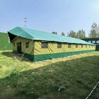 Meilleure tente en toile imperméable vert armée pour 100 personnes, grande, avec une chambre, quatre saisons, pour le camping en plein air en Ouganda UPDF