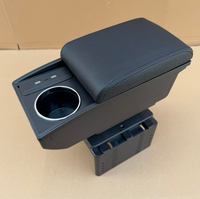 Support de tasse rotatif universel de luxe en cuir ABS 2026 avec chargeur USB et boîte de rangement pour toutes les voitures