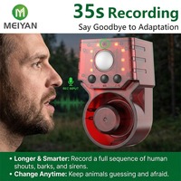 Alarme solaire anti-aboiement MEIYAN avec détecteur de mouvement, alarme de sécurité extérieure et répulsif pour animaux, télécommande extérieure OEM