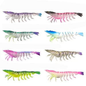 Leurres souples ALPHA pour la pêche au crevettes, en PVC, pour bar, <span class=keywords><strong>brochet</strong></span>, carpe, appâts artificiels lumineux pour fond de mer, Pesca - Product Image 2