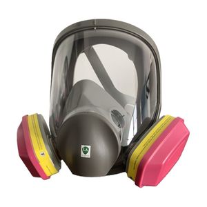 6800 masker wajah penuh, peralatan Respirator Gas silikon wajah dapat digunakan kembali - Product Image 4