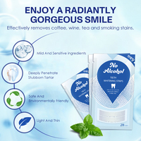 Marque privée personnalisée propre logo produits de blanchiment des dents dentaires bande de blanchiment brillant des dents bandes de blanchiment des dents