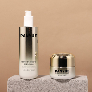 Set di Lusso di Flaconi Cosmetici in Vetro Sfumato <span class=keywords><strong>Argento</strong></span> Rotondi da 100ml e 150ml con Pompa a Pressione e <span class=keywords><strong>Vasetti</strong></span> da 30g e 50g, Stampa di Precisione - Product Image 3