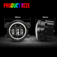 Haute qualité Multi couleurs 4 ''pouces Rgb Led antibrouillard conduite lumière avec contrôle Bluetooths pour Jeep JK JL Gladiator