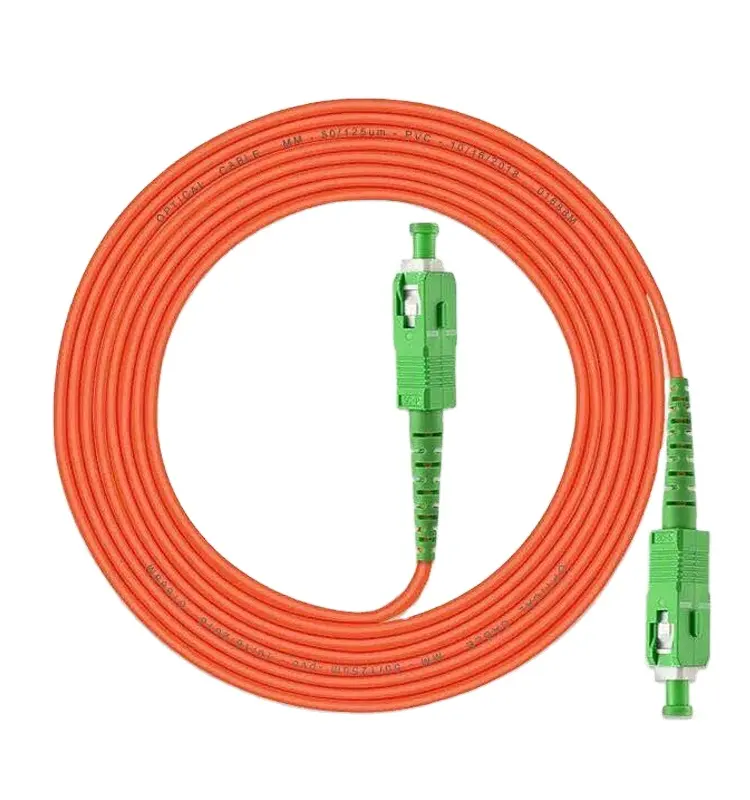 Shenzhen optisches Kabel sm mm om3 om5 Simplex-Anschluss sc/sc 3m Pigtail grün bis blau lc sc st gepanzertes Glasfaser-Patchkabel