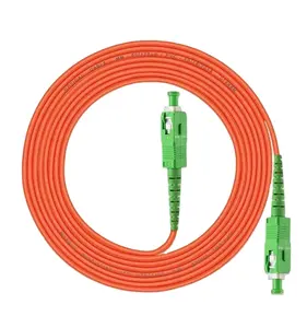 Shenzhen optik kablo sm mm om3 om5 simplex konnektör sc/sc 3m pigtail yeşil için mavi lc sc st zırhlı optik fiber patch kablosu