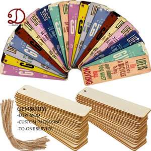 20 PCS DIY Unfinished Rectangle Wooden Ornaments Natural Tags Labels Bookboard Pendant Book Wood Crafts Wooden Boxes Wall Signs