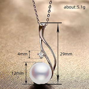 Collana con Ciondolo a Forma di Sirena con Perle Imitate, Gioiello Elegante Estivo alla Moda - Product Image 5