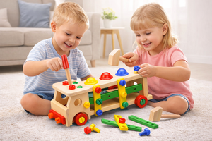 Montessori Uzay Mantığı Oyuncağı Ahşap Blok Araç, Yürümeye Başlayan Çocukların Erken Öğrenmesi İçin Uzaysal Düşünmeyi Geliştirir - Product Image 3