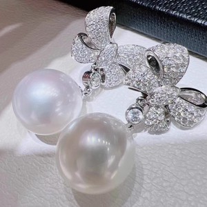 Eleganti Orecchini Pendenti con Fiocco in Finta Perla per Donne, Orecchini alla Moda per Feste e Uso Quotidiano, Regalo di Gioielleria - Product Image 3