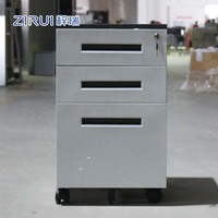 Armoire de rangement mobile en acier moderne pour bureau, verrouillable, avec roulettes, meuble de classement métallique sur roulettes