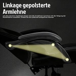 Nueva Silla de Juego Ergonómica con Respaldo Alto, Silla Ejecutiva RGB, Cuero Sintético, Tela de Masaje, Función Giratoria, para Oficina - Product Image 4