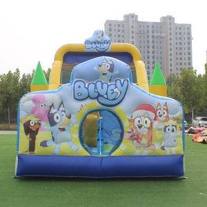 Château gonflable bleu pour fête, chien <span class=keywords><strong>bingo</strong></span>, château gonflable extérieur avec toboggan, château gonflable pour enfants à vendre - Product Image 2