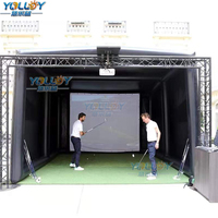 Simulateur de golf gonflable portable, tente de practice pour jouer au golf n'importe où