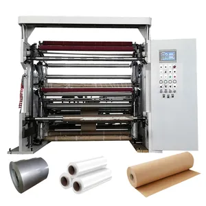 Jumbo rulo kraft kağıt dilme sarma makinası ince pvc pp kağıt bardak alt dilme makinesi