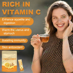 Wellbody ชาเพื่อสุขภาพชาขิงมะนาวสำเร็จรูปประโยชน์ต่อสุขภาพสำหรับชาเขียวดูแลประจำเดือนผลิตภัณฑ์บำรุงความอุดมสมบูรณ์ของผู้หญิง - Product Image 3